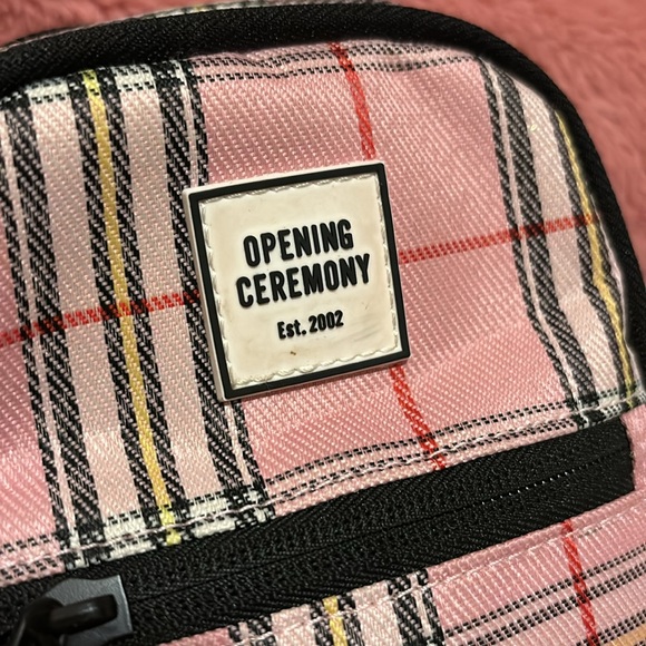 Opening Ceremony Pink Plaid Mini Square Crossbody - Picture 4 of 6